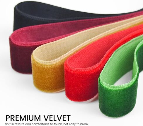 Khaki Velvet Ribbon, 5/8 inch 10 Yards Vintage Velvet Ribbons Perfect for Christmas Tree Ornaments, Gift Wrapping, Wedding Decoration, Bows, Sewing, Crafts, Wreath and More in Kuwait