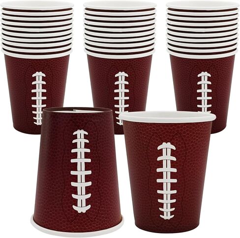 Football Beverage Paper Cups Football Game Day Party Cups Football Birthday Party Drinking Cups Football Baby Shower Decorations (30) in Kuwait