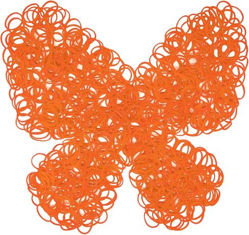 6000 PCS Rubber Loom Bands Barcelet Making Kit, 250pcs S Clips and 10pcs Hooks(Orange) in Saudi Arabia