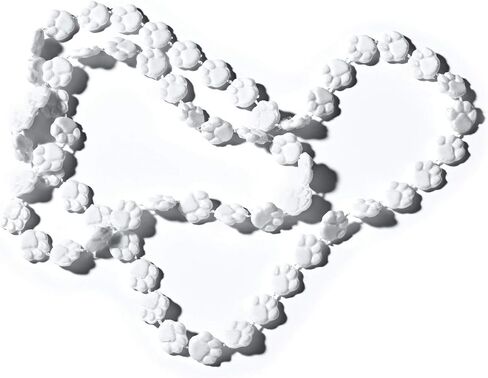 Anderson's White Paw Beads, 33 Inches, Set of 12, Fan Gear, Birthdays, Homecoming, Game Days, Sports Fan Gear,School Spirit, Football Cheerleader Accessories in Kuwait