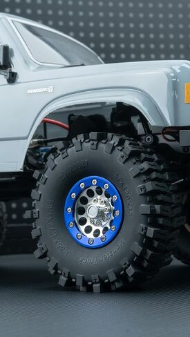 MOHERO 1.9" Alloy Beadlock Crawler Wheels Rims Set for RC 1/10 Model Crawler SCX10 Pack of 4 (Silver) in Saudi Arabia