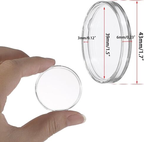 Hipiwe 39mm Coin Holder Coin Case Air Tight Coin Capsule Storage Silver Rounds 1oz Coin Holders for Collectors,30 Pieces in Saudi Arabia