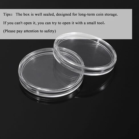 Hipiwe 39mm Coin Holder Coin Case Air Tight Coin Capsule Storage Silver Rounds 1oz Coin Holders for Collectors,30 Pieces in Saudi Arabia