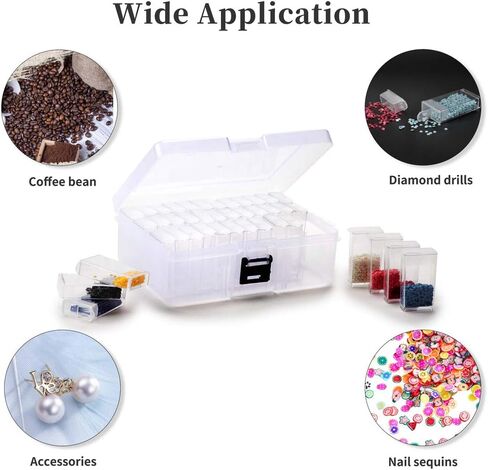 Diamond Art Painting Storage Containers,42 Grids Box Diamond Art Accessories Storage Box for Jewelry,Portable Bead Storage Art Kit Tool for Crafts in Saudi Arabia