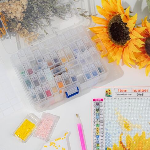 Diamond Art Painting Storage Containers,42 Grids Box Diamond Art Accessories Storage Box for Jewelry,Portable Bead Storage Art Kit Tool for Crafts in Saudi Arabia