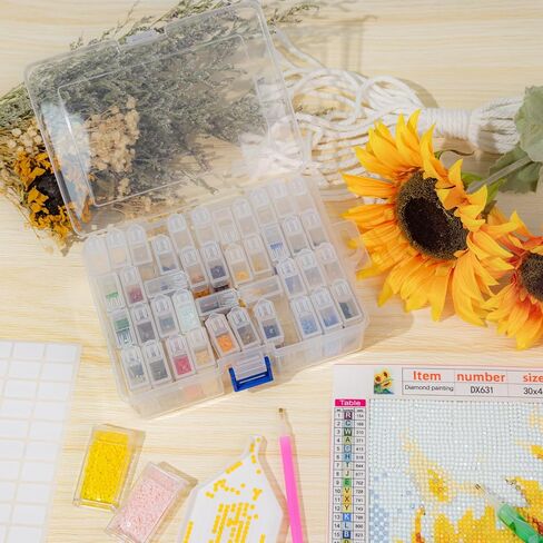 Diamond Art Painting Storage Containers,42 Grids Box Diamond Art Accessories Storage Box for Jewelry,Portable Bead Storage Art Kit Tool for Crafts in Saudi Arabia