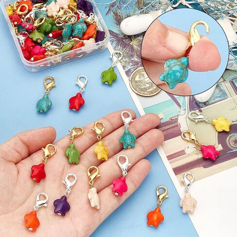 PH PandaHall 56pcs Crochet Stitch Marker Turquoise Turtle Knitter Crochet Markers Sewing Crochet Accessories Removable Knitting Stitch Markers for Jewelry Weaving Knitting Handmade Making in Saudi Arabia