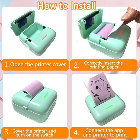 10 Rolls Thermal Sticker Paper for Mini Printer,Self-Adhesive Paper 57 * 25mm, White HD Clear printing Paper for Pocket Inkless Portable Bluetooth Photo Printer to Print Note,Study,DIY in Saudi Arabia