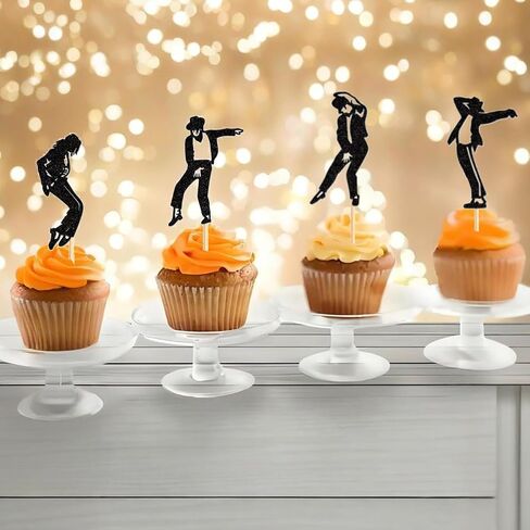 32PCS Music Singer Cupcake Toppers Glitter Popular Dance Singer Cupcake Picks Decorations for I Love Ts Legend Since 1989 Theme Party Birthday Party Music Themed Party 1989 Theme Party in Kuwait