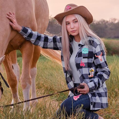 50 قطعة الحديد الغربي على بقع الوردي راعية البقر بقع خياطة على بقع للملابس خمر DIY إصلاح الملحقات المطرزة بقع لحقائب الظهر القبعات اللباس in Kuwait