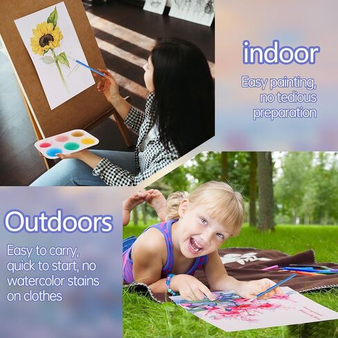 3 Pack Flowers Watercolor Coloring Books for Teenager Watercolor Paint Book Water Color Paint Sets for Kids Coloring Books for Women Water Colors Paint Kids Pocket Hand Book Stocking Goodie Bag in Saudi Arabia