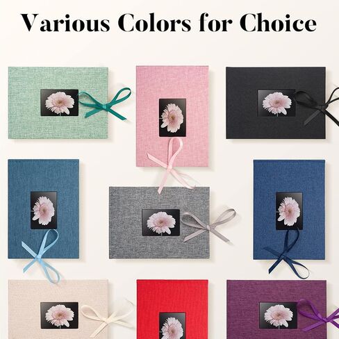 Small Photo Album 4x6, Fabmaker Picture Album Holds 24 Horizontal Photos, Linen Fabric Cover Picture Book for Photos with Front Window, Mini Brag Book Photo Books for Weddings Family Boudoir in Kuwait
