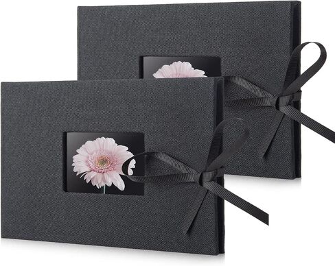 Small Photo Album 4x6, Fabmaker Picture Album Holds 24 Horizontal Photos, Linen Fabric Cover Picture Book for Photos with Front Window, Mini Brag Book Photo Books for Weddings Family Boudoir in Kuwait