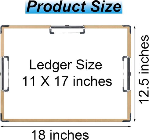 11x17 Clipboard Three Clip with Hardware Corner Guard Extra Large Clipboard Hardboard 11 x 17 Clipboards Log Color Clipboards 11x17 MDF Prevents The Wind from Blowing Away Your Files Pack of 2 in Saudi Arabia