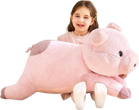 IKASA Giant Pig Stuffed Animal Plush Toy,30 Inches Large Pig Toys Gifts for Kids Girls Boys Girlfriend Children in Kuwait