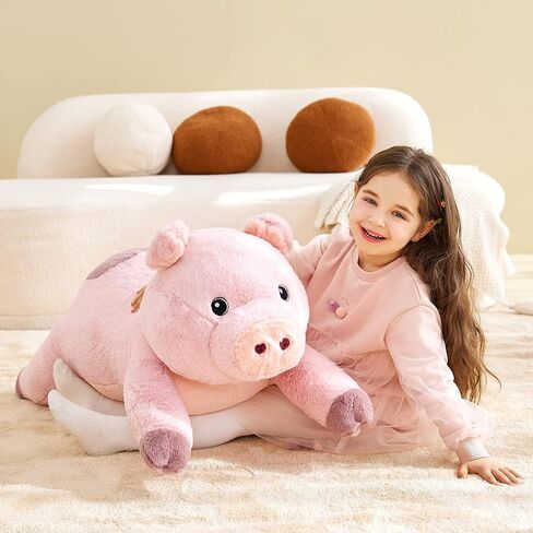 IKASA Giant Pig Stuffed Animal Plush Toy,30 Inches Large Pig Toys Gifts for Kids Girls Boys Girlfriend Children in Kuwait