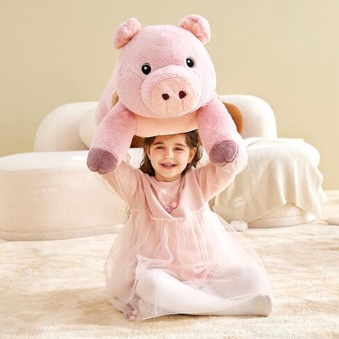 IKASA Giant Pig Stuffed Animal Plush Toy,30 Inches Large Pig Toys Gifts for Kids Girls Boys Girlfriend Children in Kuwait