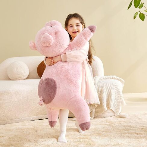 IKASA Giant Pig Stuffed Animal Plush Toy,30 Inches Large Pig Toys Gifts for Kids Girls Boys Girlfriend Children in Kuwait