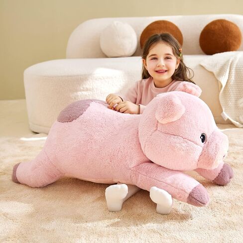 IKASA Giant Pig Stuffed Animal Plush Toy,30 Inches Large Pig Toys Gifts for Kids Girls Boys Girlfriend Children in Kuwait