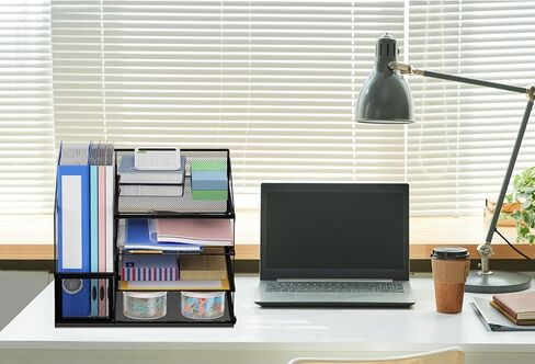 منظمات مكتبية وملحقاتها، منظم صينية رسائل ورقية من 4 طبقات مع حامل ملفات، منظم مكتب اللوازم المكتبية، منظم ملفات، منظم سطح المكتب in Kuwait