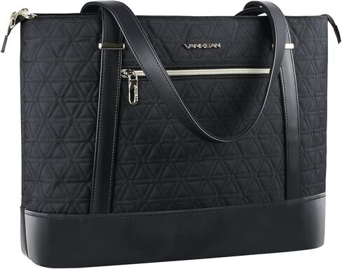 VANKEAN Laptop Bag for Women, 15.6 Inch Work Bag Waterproof Computer Shoulder Bag with USB Port, Large Tote Bag for Work Business Travel, Quilted Pink in Saudi Arabia