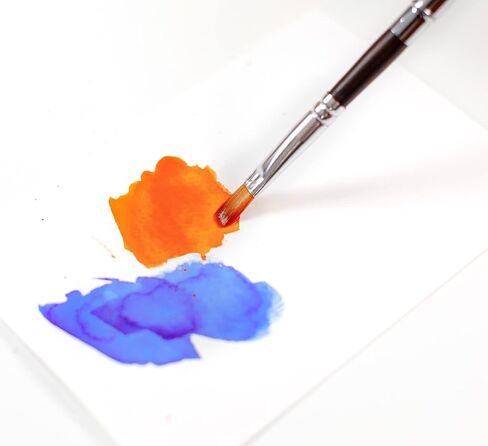 Watercolor Brushes Professional Synthetic Set - 6 Faux Squirrel Artist Watercolor Paint Brushes for Gouache, Acrylics, Ink and Wet Media. Beginner-Friendly with Great Flow Control and Snap - by ZenART in Kuwait