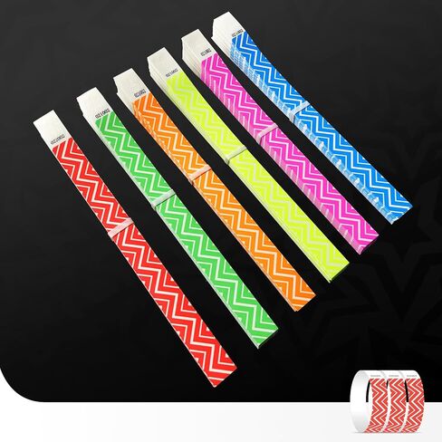 Neon Wave Green Paper Wristbands for Events, 1000 Count 3/4" Paper Bracelets for Event Entry, Festivals, Parties, Clubs (Neon Wave Green, 1000) in Saudi Arabia