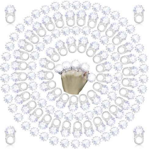 Sosation 100 قطعة من حلقة إضاءة عيد الميلاد LED حلقة وامضة تتوهج في الظلام وعرة هلامية حلقة إصبع ضوء عيد الميلاد هدايا حفلة عيد الميلاد تضيء حلقة وامضة للحفلات in Kuwait