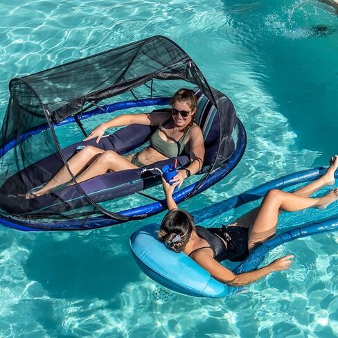 Pest Awaysis - Patented Design | Swimming Pool Float | Bug Prevention Net | No More Bees, Wasps, Mosquitos | 40% Sunblock | Includes Bonus Hammock Float in Saudi Arabia