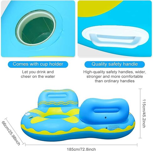 X XBEN Swimming Pool Floats for Adults, Large Inflatable Pool Rafts Chair Float, Multi-Purpose Floating Lounge Chair, Portable Water Hammock Floaties with Mesh Bottom for Adults,Kids in Saudi Arabia