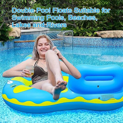 X XBEN Swimming Pool Floats for Adults, Large Inflatable Pool Rafts Chair Float, Multi-Purpose Floating Lounge Chair, Portable Water Hammock Floaties with Mesh Bottom for Adults,Kids in Saudi Arabia
