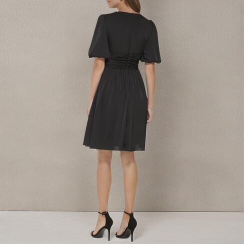 DKNY Women's Flounce Sleeve Fit and Flare in Saudi Arabia