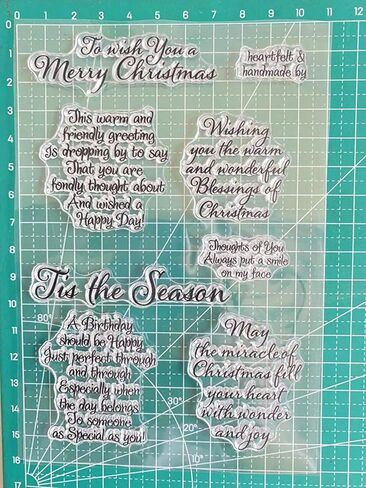 Arbuya Christmas Postage Clear Stamps for Card Making and Journaling, Vintage New Year Rubber Stamps for Crafting Journals Snowflakes Snowman Silicone Stamps for Card Making Crafts in Saudi Arabia