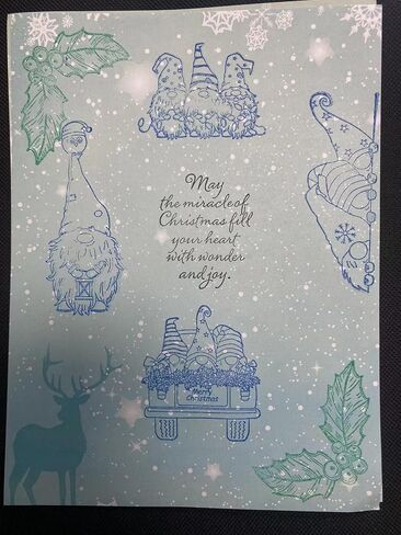 Arbuya Christmas Postage Clear Stamps for Card Making and Journaling, Vintage New Year Rubber Stamps for Crafting Journals Snowflakes Snowman Silicone Stamps for Card Making Crafts in Saudi Arabia