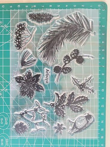 Arbuya Christmas Postage Clear Stamps for Card Making and Journaling, Vintage New Year Rubber Stamps for Crafting Journals Snowflakes Snowman Silicone Stamps for Card Making Crafts in Saudi Arabia