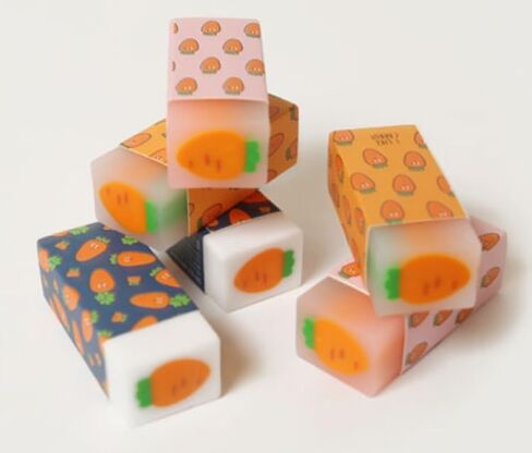 Cute Carrot Erasers (Type B, 6Count) in Saudi Arabia