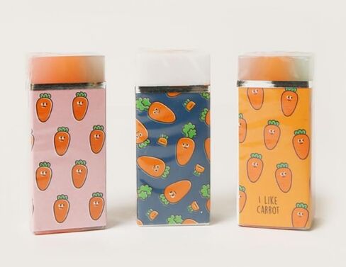 Cute Carrot Erasers (Type B, 6Count) in Saudi Arabia
