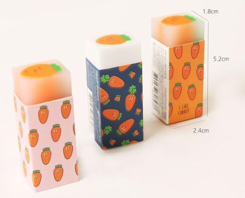 Cute Carrot Erasers (Type B, 6Count) in Saudi Arabia