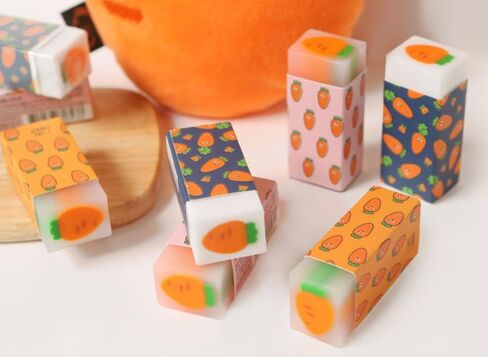 Cute Carrot Erasers (Type B, 6Count) in Saudi Arabia