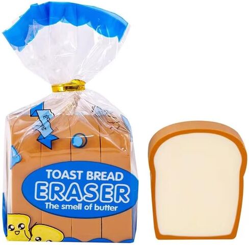 8Pcs Kawaii Toast Bread Eraser Stationery 3D Bread Eraser Cartoon Pencil Eraser Sketching Tools Drafting Supply for Kid Painters Artists, Cute Pencil Eraser Erasers in Kuwait