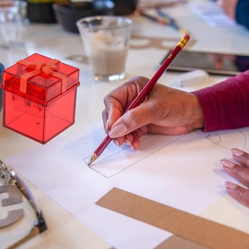 Pencil Sharpener Metal Blade Sharpener with XL Case 2 Holes Art Pencil Crayon Sharpeners Manual Colored Sharpener Detachable Jumbo Double Holes Sharpener Extra 4 Spare Replace Sharpeners,Red in Saudi Arabia