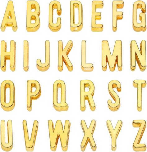 Alphabet Slide Letter Charms Initial A-Z Alphabet Beads for Flat Leather Bracelet Wristbands Necklace Pendant Keychain Mother’s Day Graduation Wedding Jewelry Making, 156PCS in Kuwait