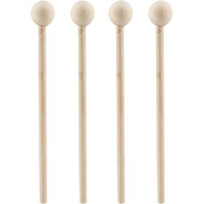 Litoexpe 2 Pair 8 Inch Wood Mallets Percussion Sticks for Glockenspiel, Xylophone, Chime, Woodblock, and Bells
