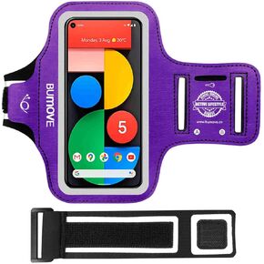 Armband for Google Pixel 8a/8, 7a/7, 6a/6, 5a/5, Gym Running Workouts Sports Phone Arm Band,with Card Holder (Black)