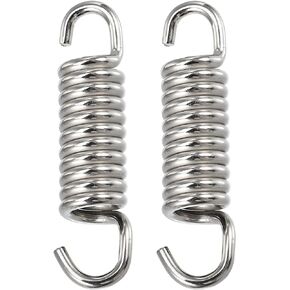 X AUTOHAUX 2 Pcs Motorcycles Universal Exhaust Pipe Spring 43mm 1.69" Stainless Steel Exhaust Pipe Spring Hook Modified Accessory
