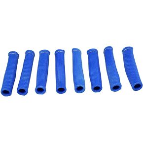 أداء الفريق - غطاء حماية مجدول من سلك توصيل الإشعال - متوافق مع قضيب ساخن وقضيب الشارع SBC BBC SBF BBF بطول 6 بوصات 8 قطع باللون الأزرق in Kuwait