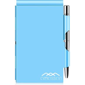 amassan Metal Pocket Notebook, and Magnetic Notepads - Notepads for Groceries List, To-Do List, Shopping Lists, Recipes (8 pc)