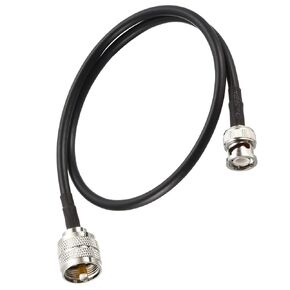 RG58 Coaxial Cables BNC Male to UHF (PL259) Male, [for Video Signal Transmission] - 1.84Feet / 50 Ohm/Black / 1Pcs
