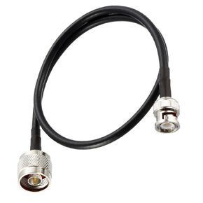 Rebower RG58 Coaxial Cables BNC Male to N Male, [for Video Signal Transmission] - 1.67Feet / 50 Ohm/Black / 1Pcs
