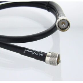 MPD Digital I MPD-400 PVC Superflex Coax Cable I PL259 UHF Male Connectors I Ultra Low Loss for Ham, VHF, RF, CB Radio I Made in The USA I Black, 1 Foot